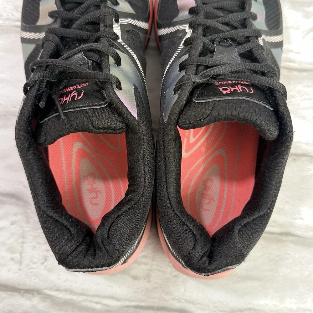 Ryka Influence Cross Training Athletic Shoes Black Pink Woman's 9.5 W‎ Nice!!
